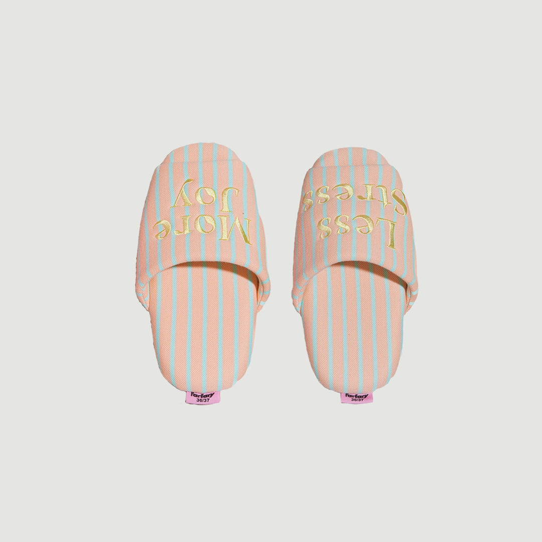 Macaron Color Stripe Slippers