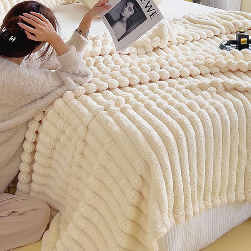 サンゴフリース ブランケット 