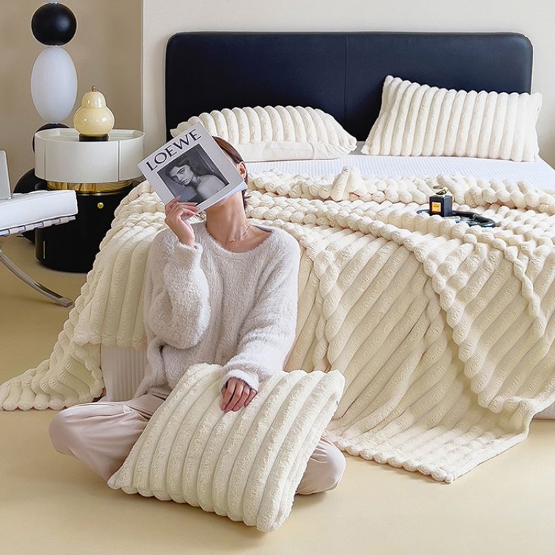 サンゴフリース ブランケット 