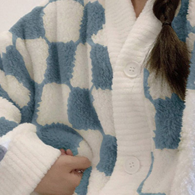 コーラルフリース チェック柄 ルームウェア kocol