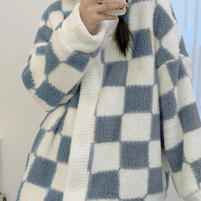 コーラルフリース チェック柄 ルームウェア kocol