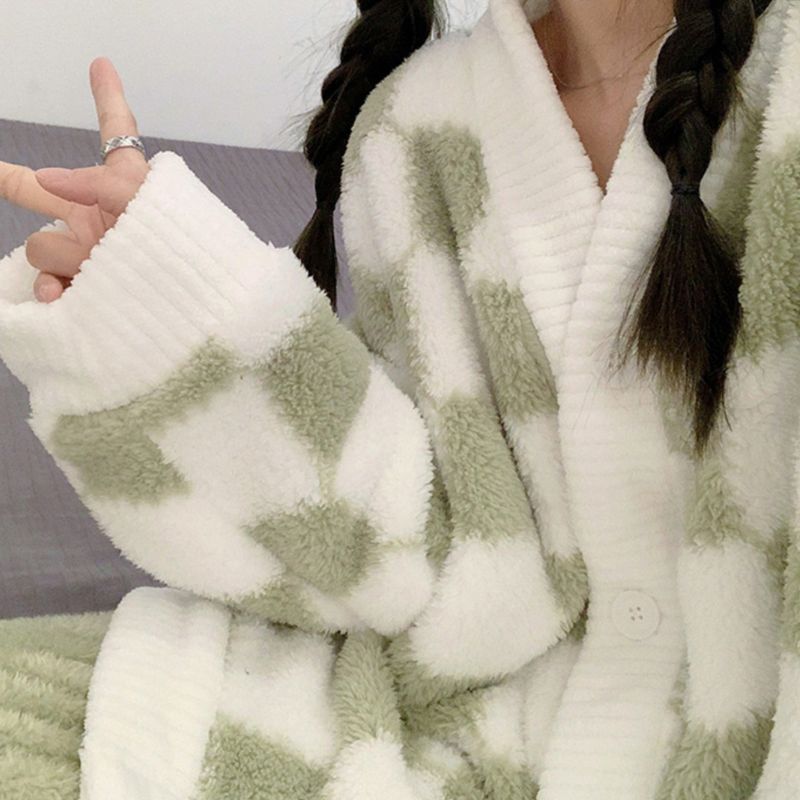 コーラルフリース チェック柄 ルームウェア kocol