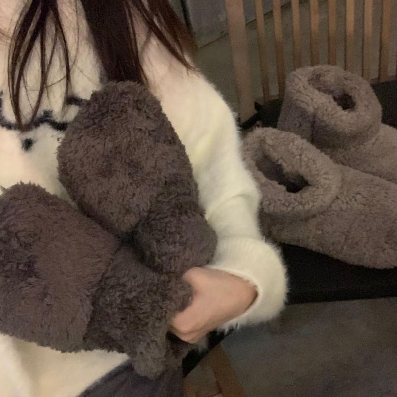 ユニセックス もこもこ ルームシューズ ブーツ kocol