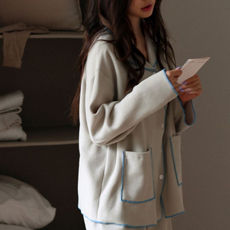 ユニセックス フリース 長袖パジャマ kocol