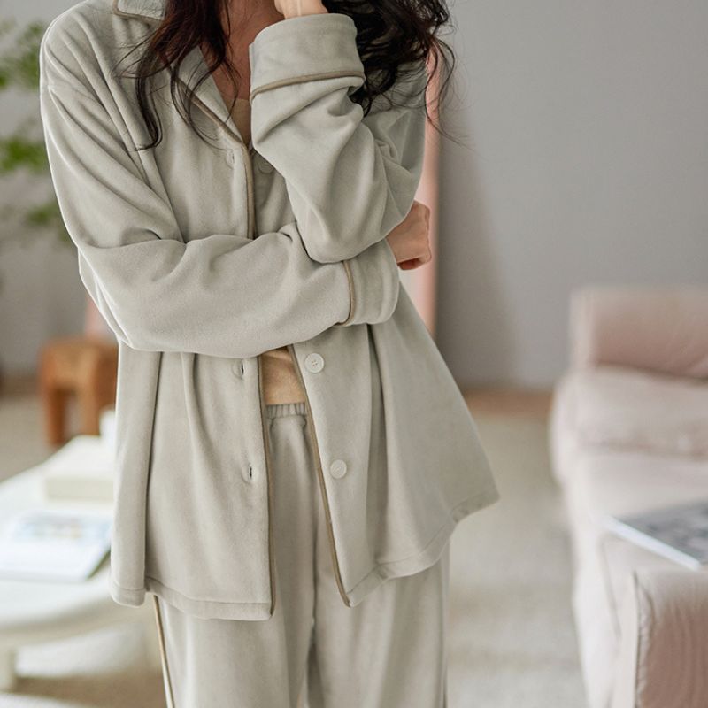 ユニセックス フリース 長袖パジャマ kocol