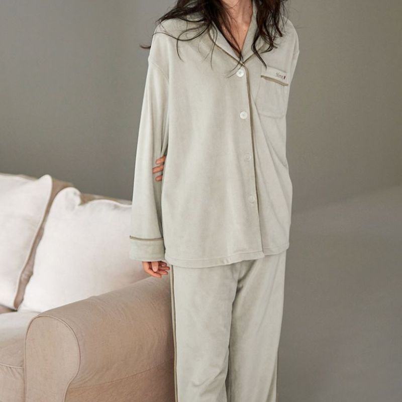 ユニセックス フリース 長袖パジャマ kocol