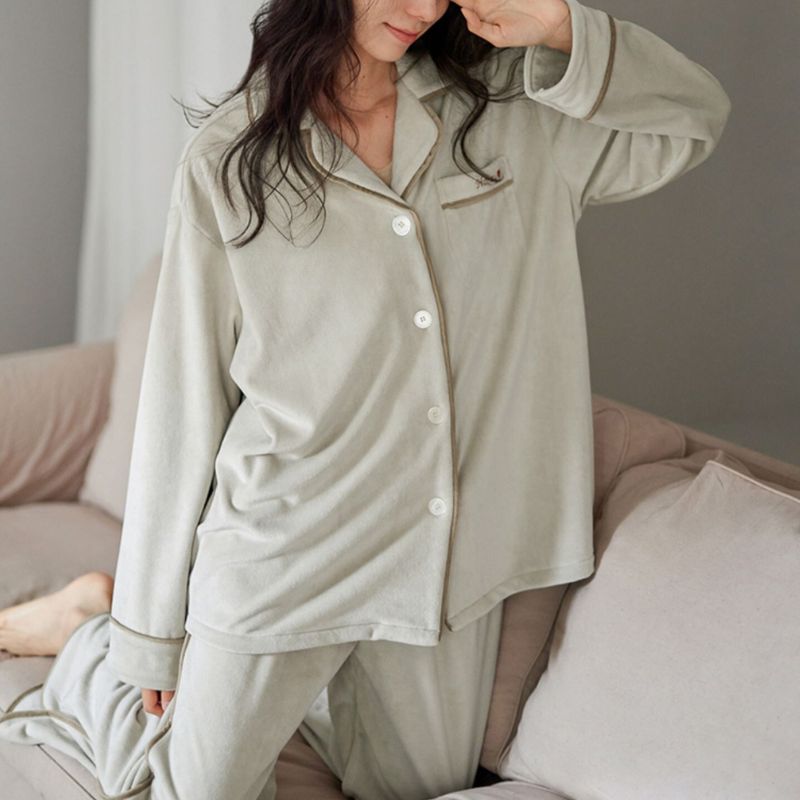 ユニセックス フリース 長袖パジャマ kocol