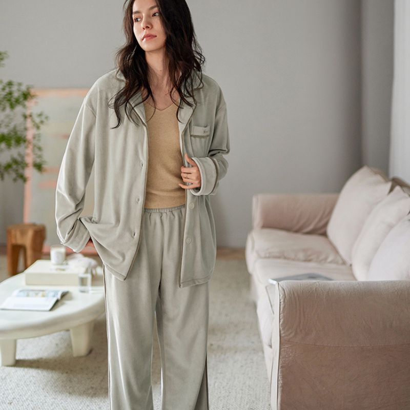 ユニセックス フリース 長袖パジャマ kocol