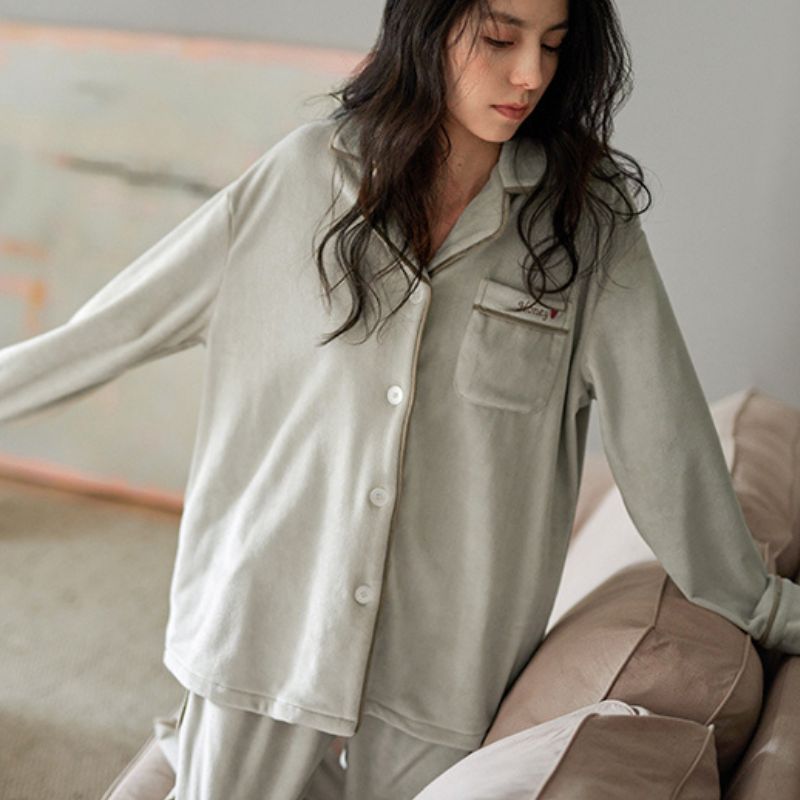 ユニセックス フリース 長袖パジャマ kocol