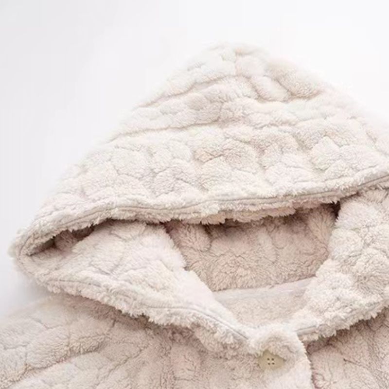 フード付き あったかフリース ローブ 着る毛布 kocol