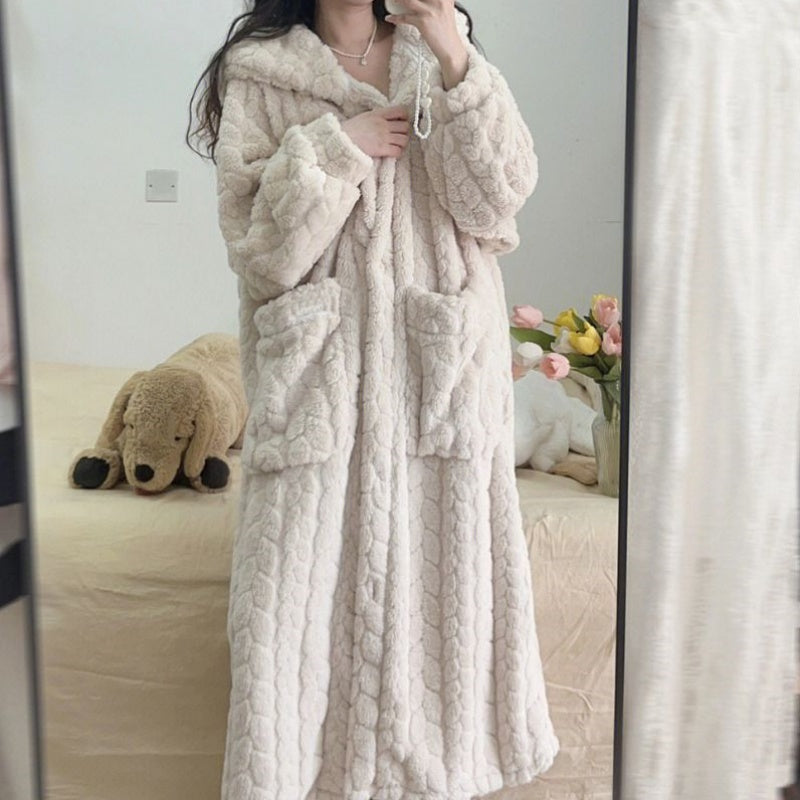 フード付き あったかフリース ローブ 着る毛布 kocol