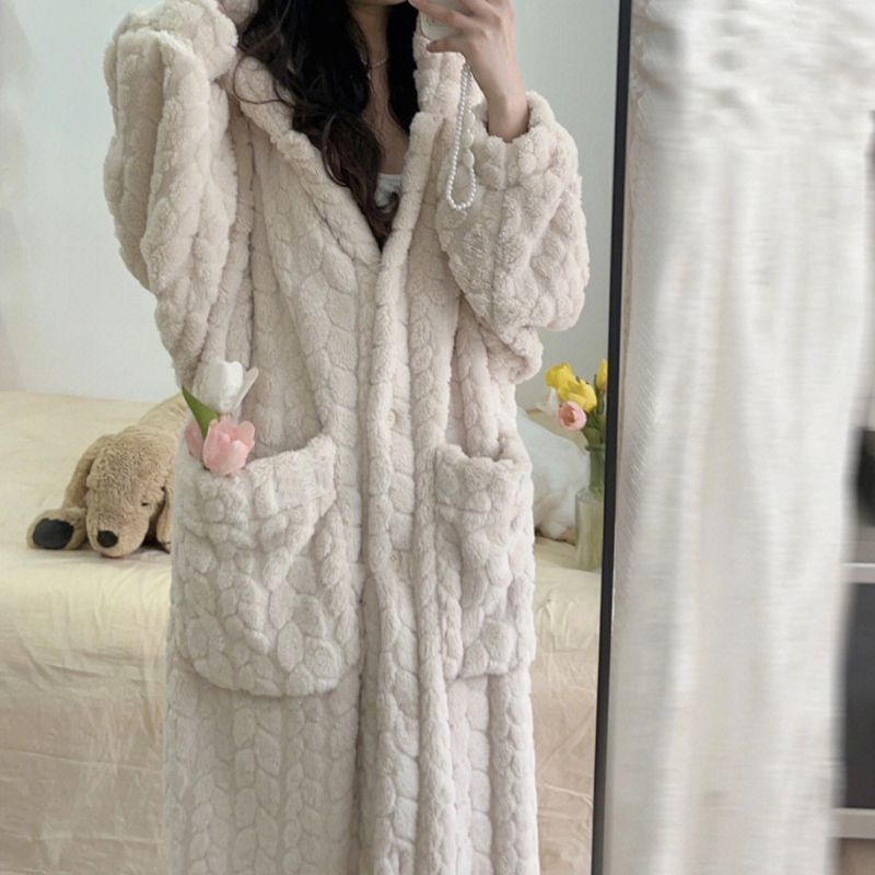 フード付き あったかフリース ローブ 着る毛布 kocol