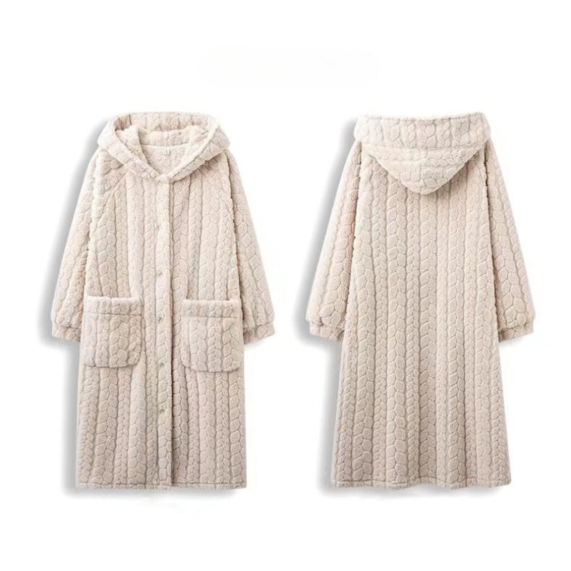 フード付き あったかフリース ローブ 着る毛布 kocol