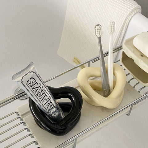Ceramic Heart Toothbrush Holder