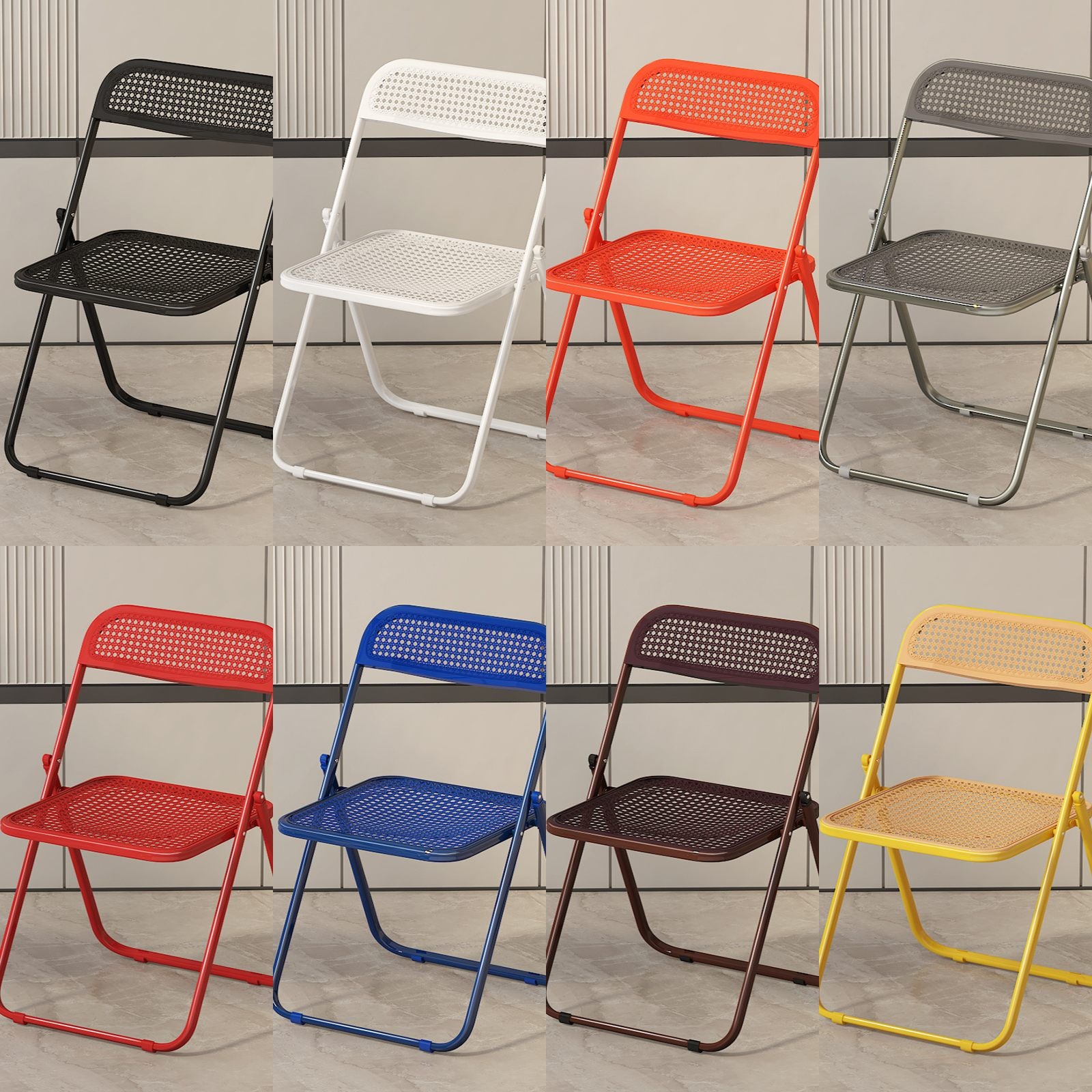 カラフルラタンスタイル折り畳みチェア