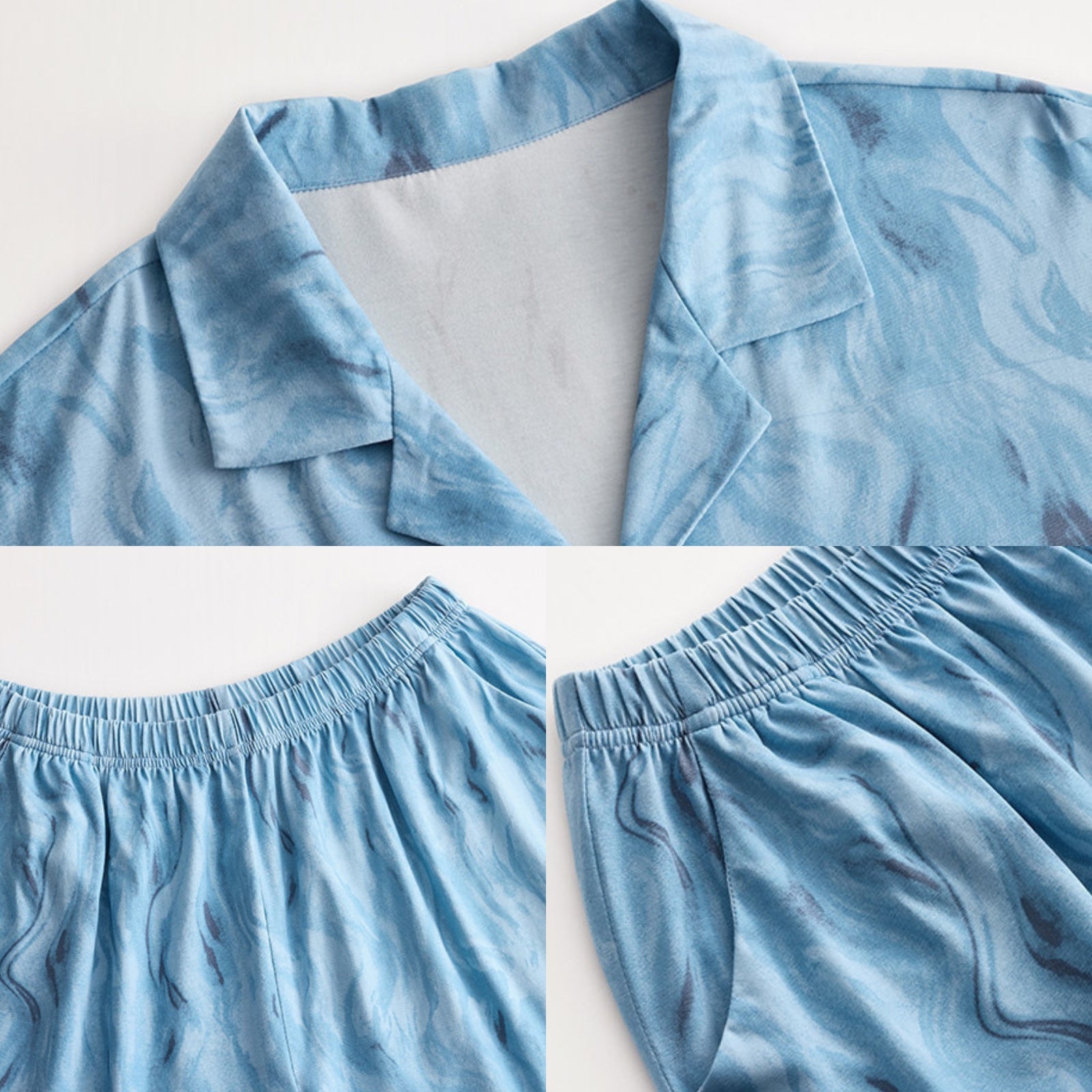 Marble Blue Modal Cotton Pajamas