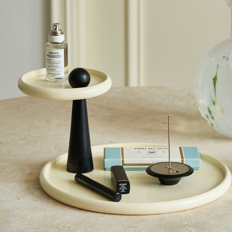 レトロモダン ラウンド2段トレイ kocol