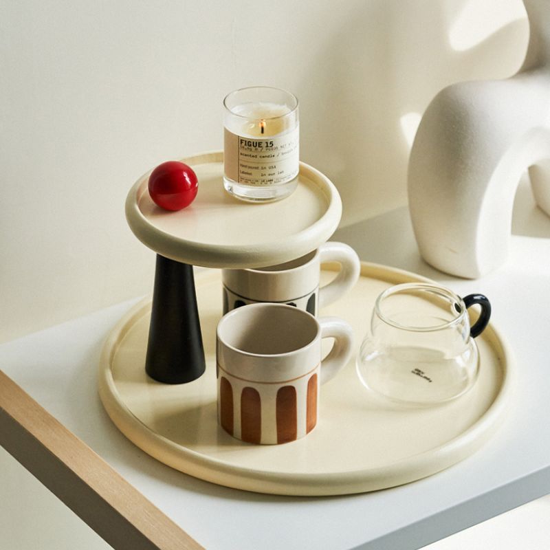 レトロモダン ラウンド2段トレイ kocol