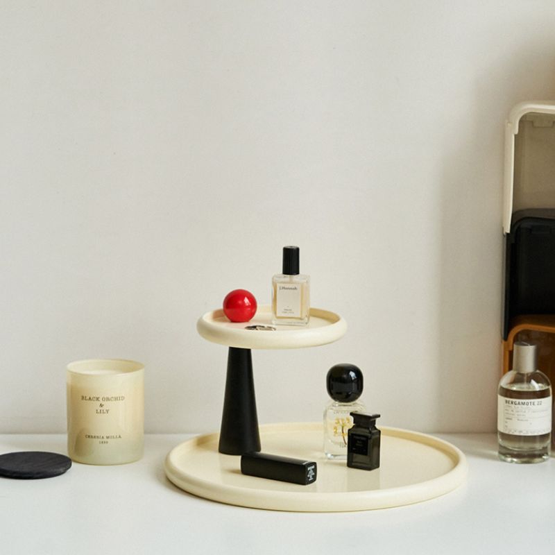 レトロモダン ラウンド2段トレイ kocol