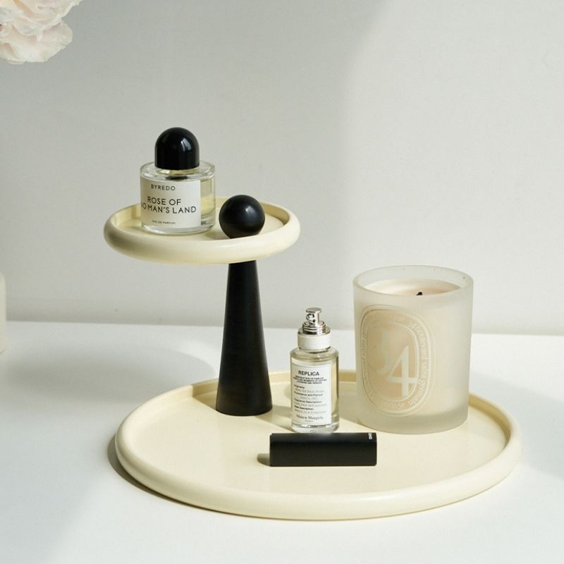 レトロモダン ラウンド2段トレイ kocol