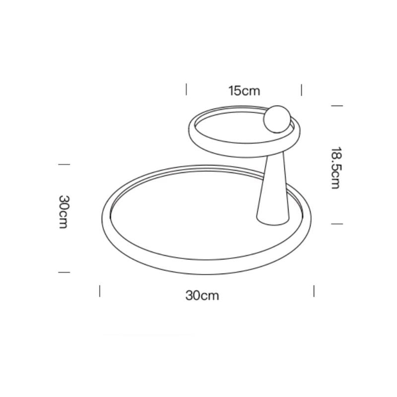 レトロモダン ラウンド2段トレイ kocol