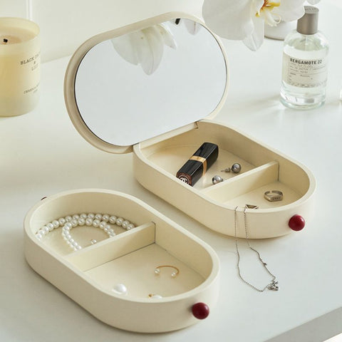 Retro design two-tier jewelry box