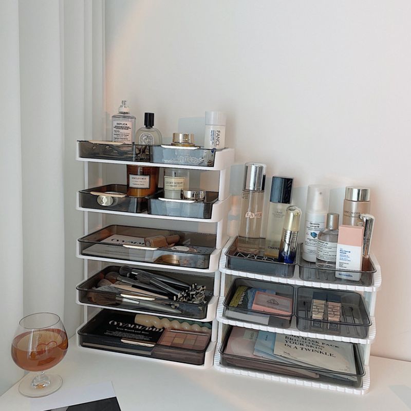 多機能 クリア 収納ラック デスクトップ 収納ラック kocol