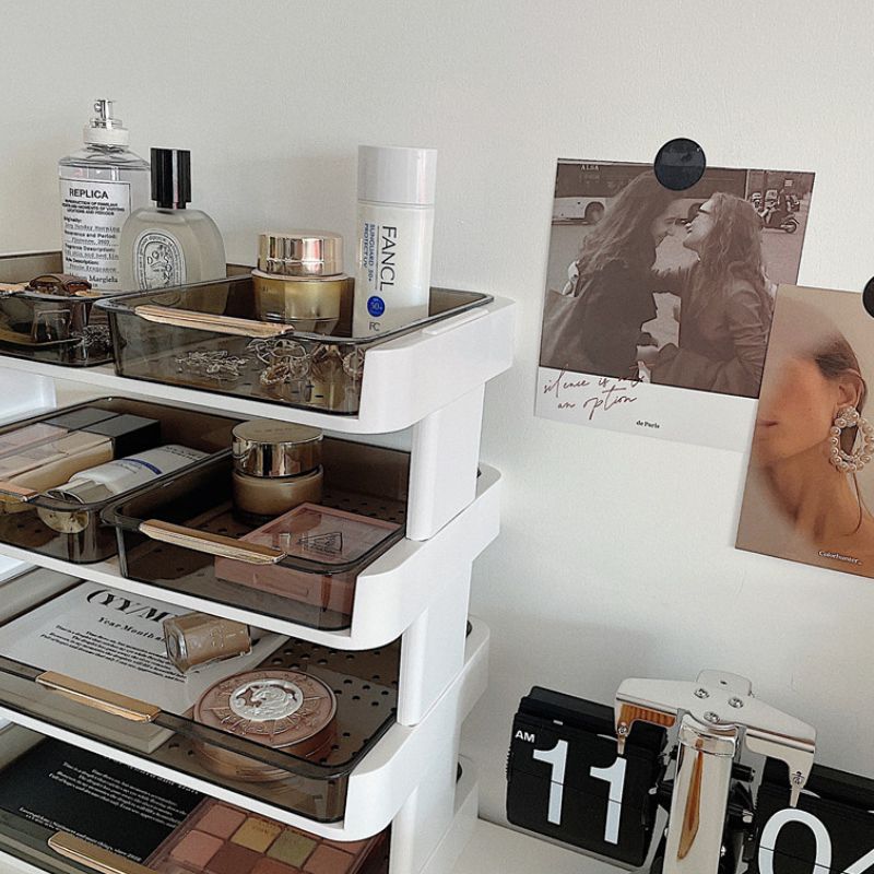 多機能 クリア 収納ラック デスクトップ 収納ラック kocol