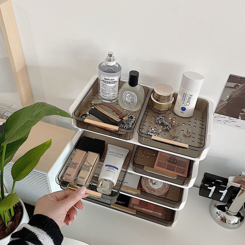 多機能 クリア 収納ラック デスクトップ 収納ラック kocol