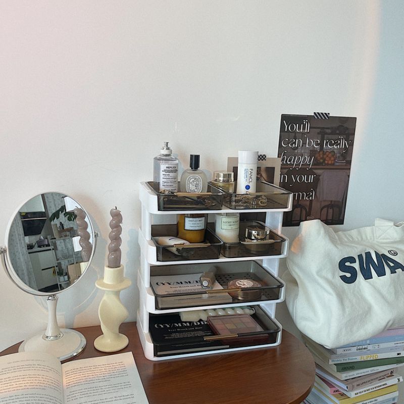 多機能 クリア 収納ラック デスクトップ 収納ラック kocol