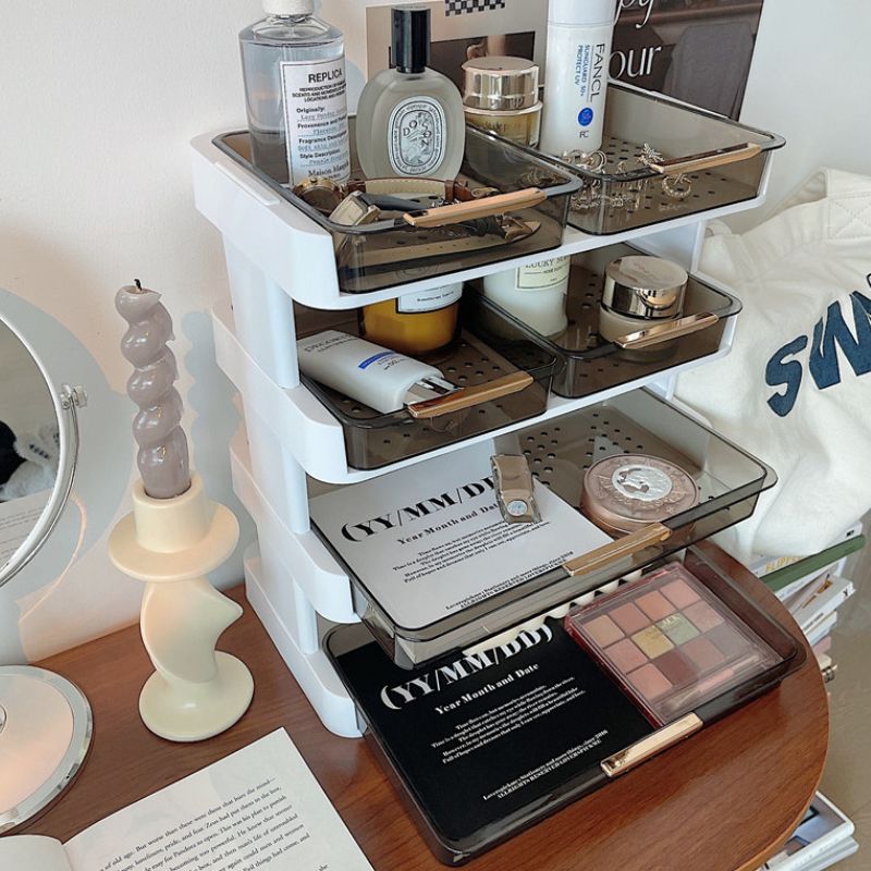 多機能 クリア 収納ラック デスクトップ 収納ラック kocol