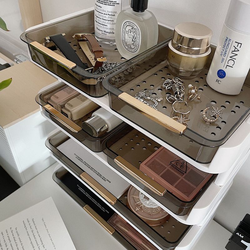 多機能 クリア 収納ラック デスクトップ 収納ラック kocol