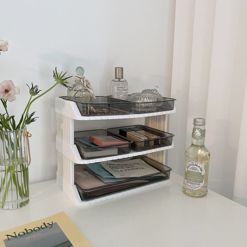 多機能 クリア 収納ラック デスクトップ 収納ラック kocol