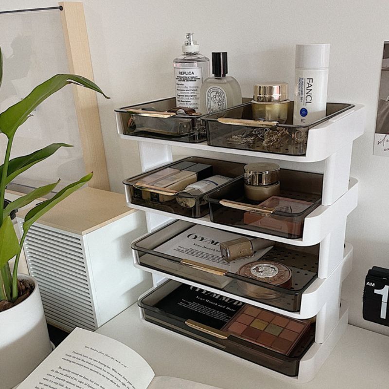 多機能 クリア 収納ラック デスクトップ 収納ラック kocol