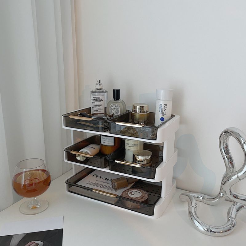 多機能 クリア 収納ラック デスクトップ 収納ラック kocol