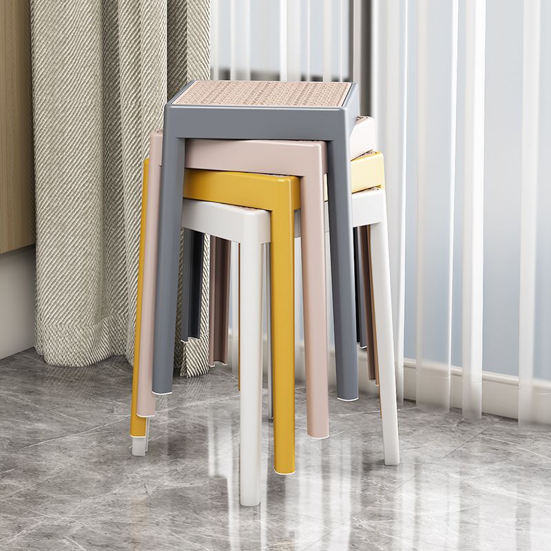 スクエア ラタン スツール スタッカブル チェア kocol