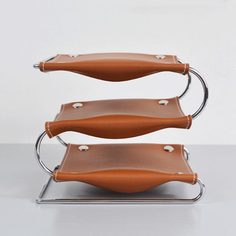 アイアンフレームレザー収納ラック kocol