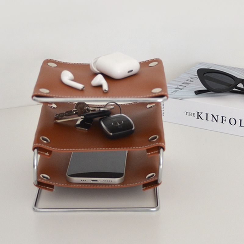 アイアンフレームレザー収納ラック kocol