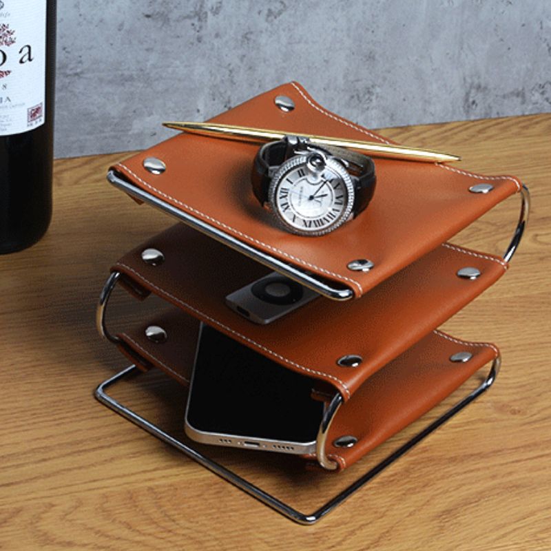 アイアンフレームレザー収納ラック kocol