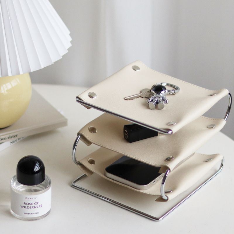 アイアンフレームレザー収納ラック kocol