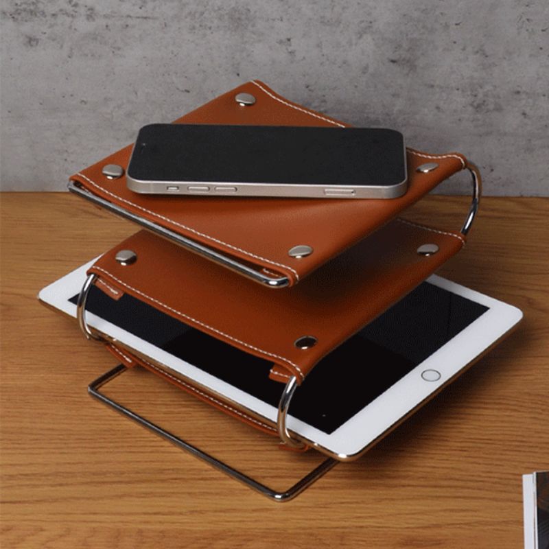 アイアンフレームレザー収納ラック kocol