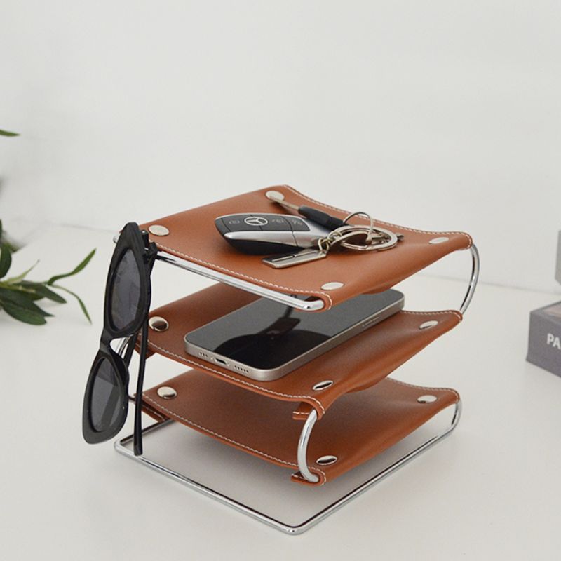 アイアンフレームレザー収納ラック kocol