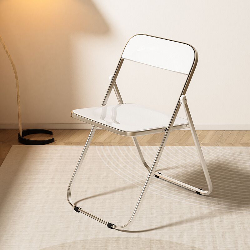 クリア折り畳みチェア　シルバーフレーム kocol