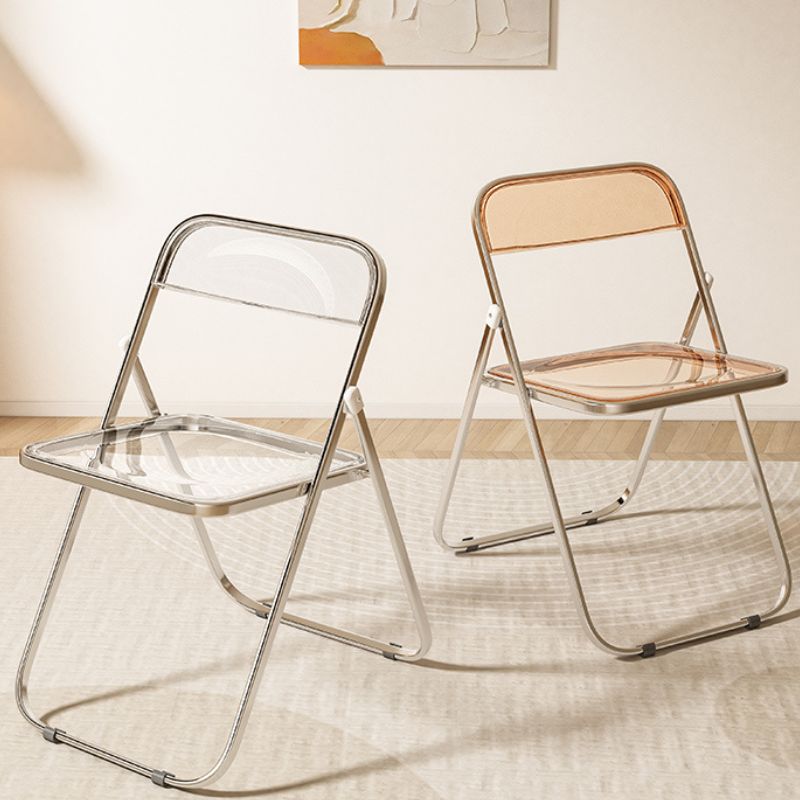 クリア折り畳みチェア　シルバーフレーム kocol
