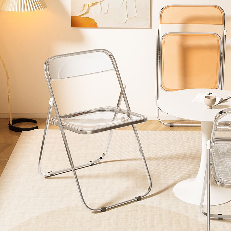 クリア折り畳みチェア　シルバーフレーム kocol