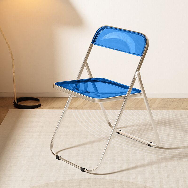 クリア折り畳みチェア　シルバーフレーム kocol