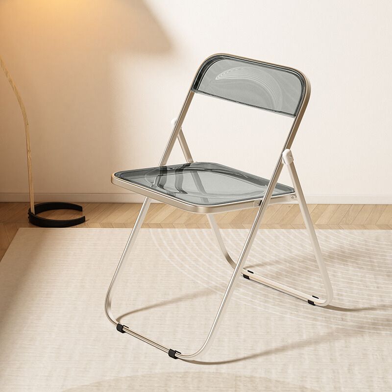 クリア折り畳みチェア　シルバーフレーム kocol