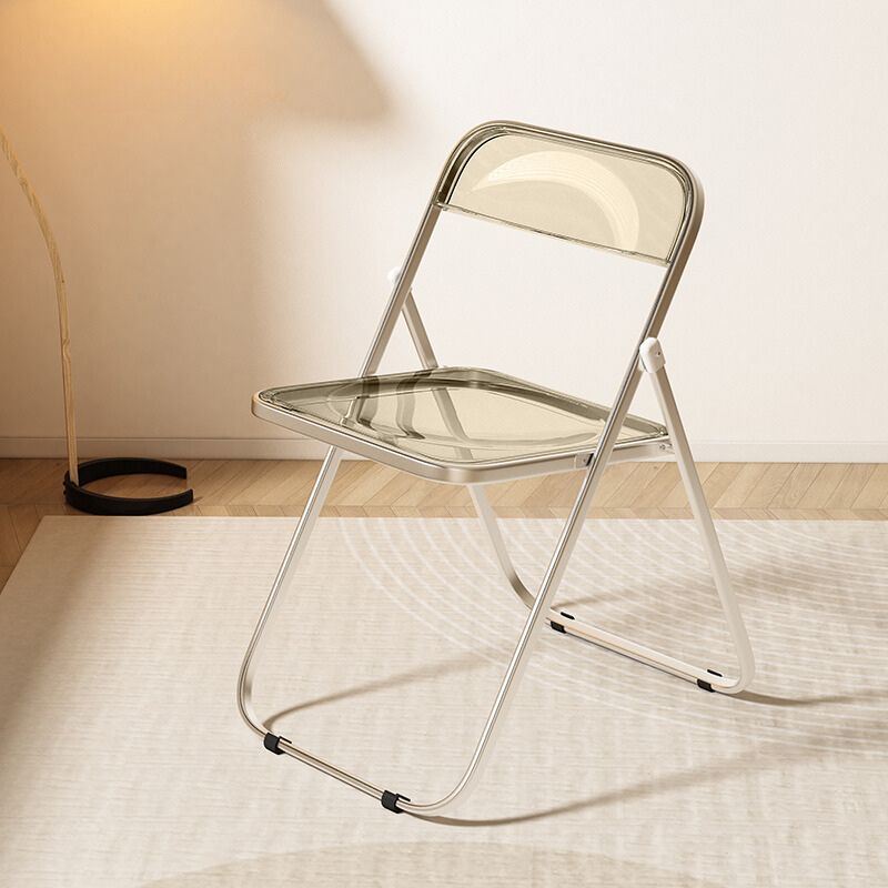 クリア折り畳みチェア　シルバーフレーム kocol