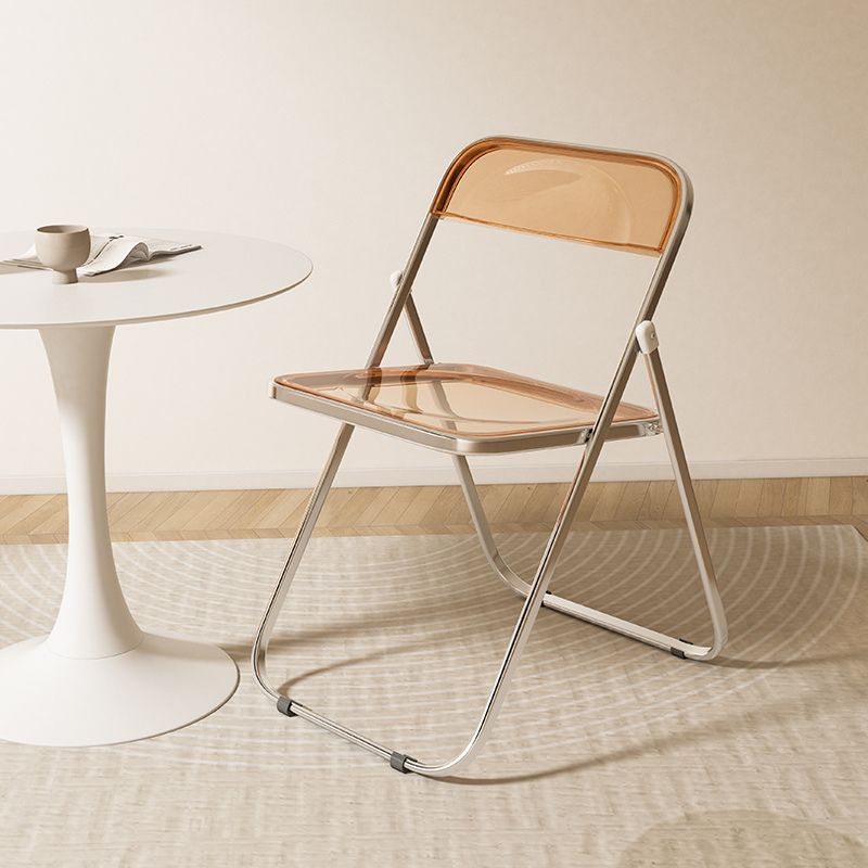 クリア折り畳みチェア　シルバーフレーム kocol
