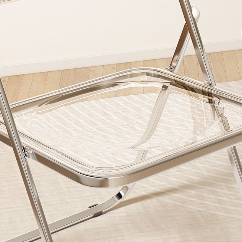 クリア折り畳みチェア　シルバーフレーム kocol